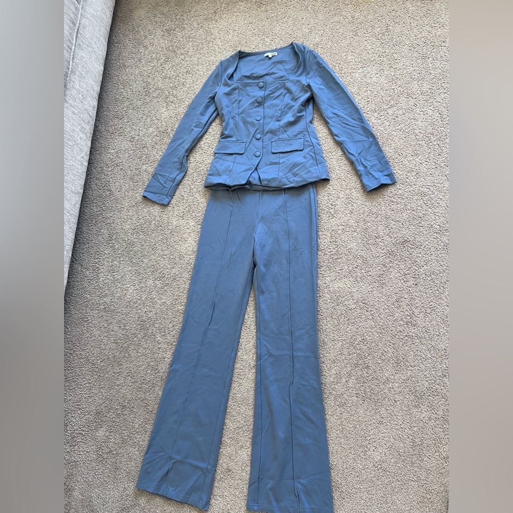 Fashion Nova Blue Blazer & Suit Jacket Set